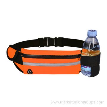 Outdoor Neoprene Waterproof Hiking Cycling Running Belt Waist Bag Sport Fanny Pack With Water Bottle Holder